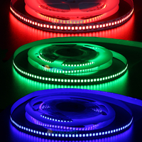Bande LED en cuivre 12V 2835 240LED/M, blanc chaud, rouge, vert, 10mm, ruban flexible SMD, IP20