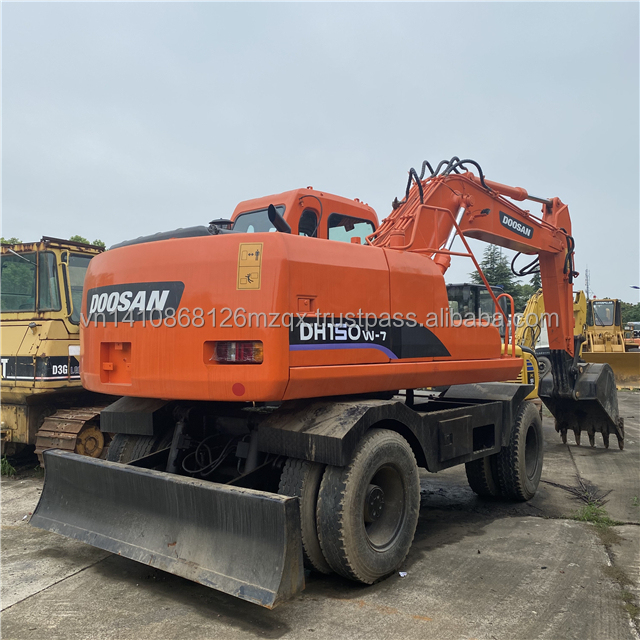 DH150w-7 tire Used excavator doosan good condition cheap price