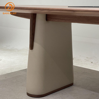 Ensemble de bureau moderne de style nordique de luxe en bois massif pour salle à manger, négociable, avec table à manger en bois