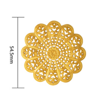 Pendentif Fleur en Métal Filigrané en Laiton Sans Nickel pour la Fabrication de Bijoux