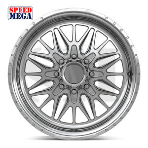 Jantes forgées en alliage d'aluminium monobloc multi-rayons 20" 22" 24" 26" argent poli à déport profond 8x165.1mm pour GMC Sierra 1500/2500 - Product Image 1