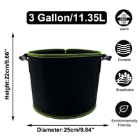 Kain Non-Woven Tumbuh Pot Pembibitan Tumbuh Tas Merasa Menanam Kontainer 1/2 1 2 3 5 7 10 15 Galon Taman Kain Nonwoven Pot