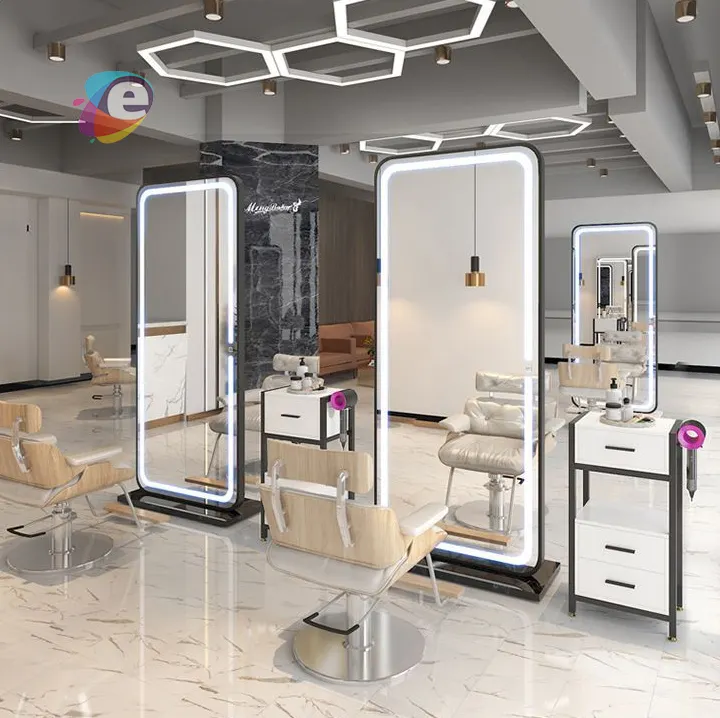 Ecrown salon tóc kiosk Showcase hiển thị tủ phòng thay đồ showroom bố trí cửa hàng