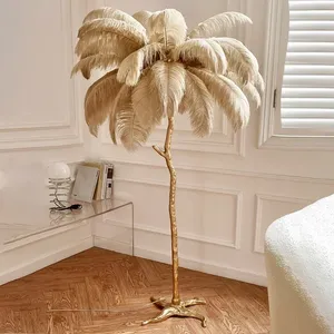 Lampe sur pied en forme d'arbre arc-en-ciel LED moderne nordique <span class=keywords><strong>de</strong></span> luxe pour la décoration <span class=keywords><strong>de</strong></span> la maison, chambre à coucher, <span class=keywords><strong>plume</strong></span> d'autruche - Product Image 1