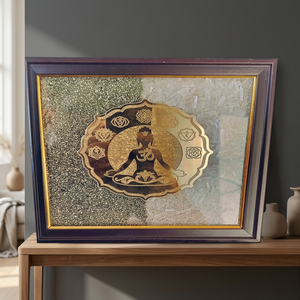Marco de Pirita con Buda Moderno Personalizado – Decoración Espiritual para el Hogar Hecha a Mano de Alta Calidad, Regalo Artesanal al por Mayor - Product Image 3