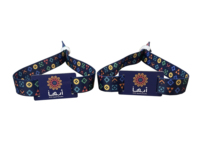 Bracelet en tissu personnalisé avec logo et couleur, à prix d'usine, avec fermeture sécurisée pour événements et festivals, comme outil de contrôle d'accès
