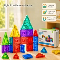 Bloques Magnéticos de Construcción, 96 Piezas, Caja Metálica Portátil, Juego de Bloques Magnéticos para Niños, Viajes, Aprendizaje STEM, Regalo para Niños Mayores de 3 Años
