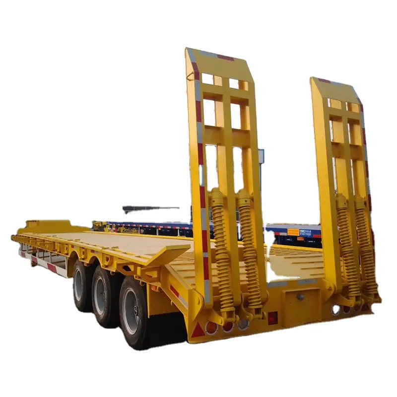 Сверхмощный грузовой прицеп с низкой платформой 40-120 тонн, китайский Железный высококачественный Низкорамный грузовик, прицеп для продажи, 3 оси