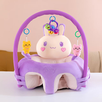 Fauteuil d'apprentissage pour bébé et tout-petit, en peluche douce, avec support, design vaisseau spatial, fonction nid et fonction canapé, jouet Playmate