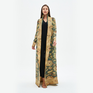 Luxe Polyester Modeste Abaya Dubaï Ramadan Style Femme Musulmane Turquie Caftan Vêtements Islamiques <span class=keywords><strong>Cardigan</strong></span> pour Femmes Musulmanes <span class=keywords><strong>Kimono</strong></span> - Product Image 5