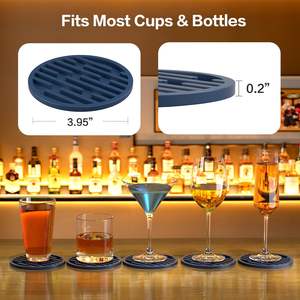 Posavasos de silicona Posavasos redondos para mesa Posavasos de escritorio de silicona Antideslizante Resistente al calor para mesa Oficina - Product Image 4