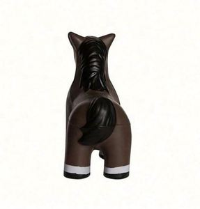 Custom Logo Promotion Horse Shaped Stress <b>Ball</b> <b>Squeeze</b> PU Foam Black Horse Anti Stress Toy Animal Stress Relief Toys - Product Image 3