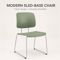 Chaise de conférence moderne empilable multifonctionnelle avec dossier à bascule 3 positions, réglable, confortable, robuste, pieds solides, chaise de bureau en PP