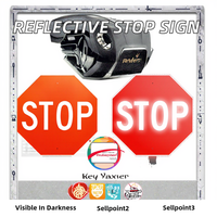 Panneau de signalisation réfléchissant autocollant en acrylique haute visibilité 3HAO, imprimable, réflecteur, panneau d'avertissement, panneau de signalisation routière