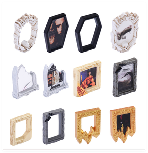 Casa <span class=keywords><strong>de</strong></span> Muñecas en Miniatura DIY, Marco <span class=keywords><strong>de</strong></span> Fotos <span class=keywords><strong>de</strong></span> Resina en Negro, Plateado, Blanco y Dorado, Decoración <span class=keywords><strong>de</strong></span> Halloween con Escena <span class=keywords><strong>de</strong></span> Casa Embrujada <span class=keywords><strong>de</strong></span> <span class=keywords><strong>Terror</strong></span> - Product Image 1