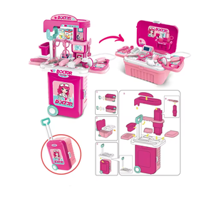 Valise de voyage 3 en 1 pour enfants Ensemble de docteur Jouets en plastique pour filles Ensemble de docteur pour enfants Jeu de rôle Jouet pour filles - Product Image 4