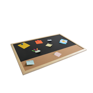 Pizarra de escritura combinada Pizarra blanca magnética y <span class=keywords><strong>tablero</strong></span> de <span class=keywords><strong>corcho</strong></span> <span class=keywords><strong>Tablero</strong></span> de borrado en seco Tablón de anuncios Marco de madera montado en la <span class=keywords><strong>pared</strong></span> - Product Image 3