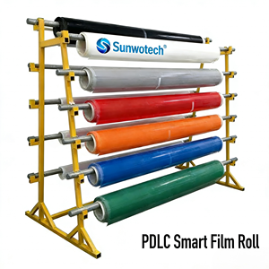 자가 점착식 84%/88%/91% 투명도 전동 스마트 PDLC 필름 조광기 PDLC 장식 필름 스마트 주택용 창문 필름 - Product Image 3