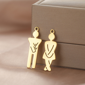 Pendentif en acier inoxydable plaqué or pour femme et homme, breloque <span class=keywords><strong>symbole</strong></span> pour collier, bracelet, fabrication de bijoux - Product Image 1