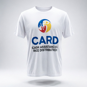 T-shirt all'ingrosso per la campagna elettorale nelle Filippine, con logo CARD Martin Romualdez MR, in poliestere ad asciugatura rapida, per raduni politici - Product Image 1