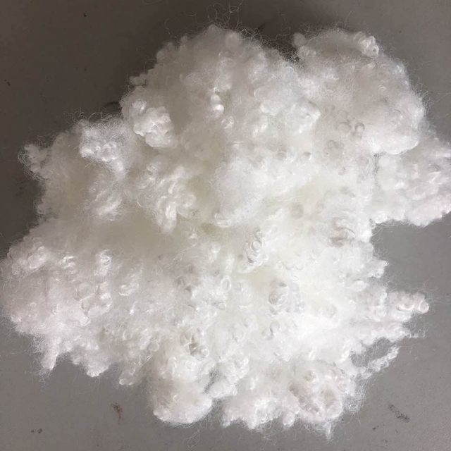 Recycled Raw Polyester Staple Fiber Garment Filling Siliconized Anti-Distortion Abrasion-Resistant 0.9D/1.2D X 25mm/32MM/51MM