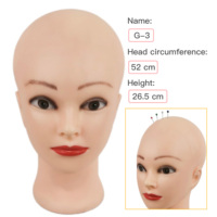 Tête de Mannequin Chauve en PVC, Style Support, Idéale pour Présenter Perruques, Foulards, Bijoux - Tête de Modélisation Mannequin - Vente Chaude