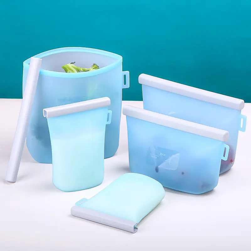 Shenzhen 1500Ml Silicone Food Storage Bag Silicone Bag Reusable