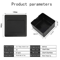 Stopkontak Lantai Tersembunyi Aluminium Alloy Hitam Harga Pabrik, Stopkontak Listrik Terpasang di Lantai Model Pop-up, Stopkontak Lantai Standar EU