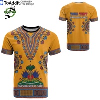 T-shirt personnalisé en polyester pour homme, chemise de campagne avec drapeau haïtien pour les élections, impression par sublimation, vêtements promotionnels