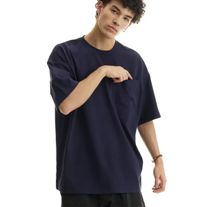 เสื้อยืดคอกลมแขนสั้นผ้าฝ้ายคุณภาพสูง 250gsm สไตล์สตรีทแวร์ ทรงโอเวอร์ไซส์สำหรับผู้ชาย พร้อมโลโก้สั่งทำพิเศษ - Product Image 3