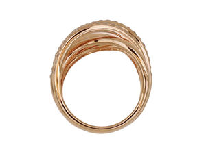 Anillo de Compromiso de Oro Amarillo Sólido de 18K con Diamantes de Laboratorio Apilados para Mujer - Product Image 2