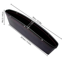 Organisateur de siège de voiture multifonctionnel en cuir PU, boîte de rangement universelle pour fente de siège de voiture