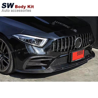 Fibre de carbone CFront pare-chocs lèvre décoration diffuseur séparateur ailerons corps Spoiler Canards pour mercedes-benz CLS W257 CLS53 2020 +