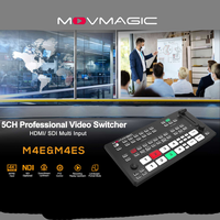 Mezclador de vídeo personalizado Movmagic M4E 4K HD MI/SDI, transmisión en directo, 5 CANALES, multivista, compatible con OEM y ODM