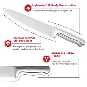 Hot Sale 19-Piece Stainless Steel Hollow Handle Cutlery <b>Set</b> Stainless Steel Kitchen <b>Knife</b> <b>Set</b> with Wooden Block - Product Image 6