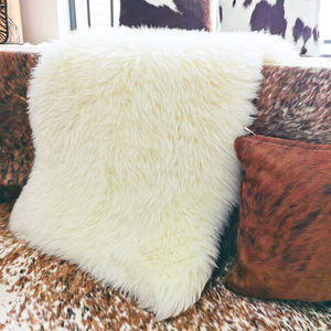 Thảm Len Lông Thật Màu Trắng Sang Trọng Thảm Lông Cừu Mông Cổ Mềm Mịn Thảm Da Cừu - Product Image 2