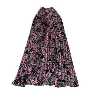 <span class=keywords><strong>Gonna</strong></span> <span class=keywords><strong>Lunga</strong></span> in Chiffon da Donna Autunno 2025 Nuova Collezione Elegante Plissettata a Ombrello con Motivi Floreali Linea A - Product Image 5