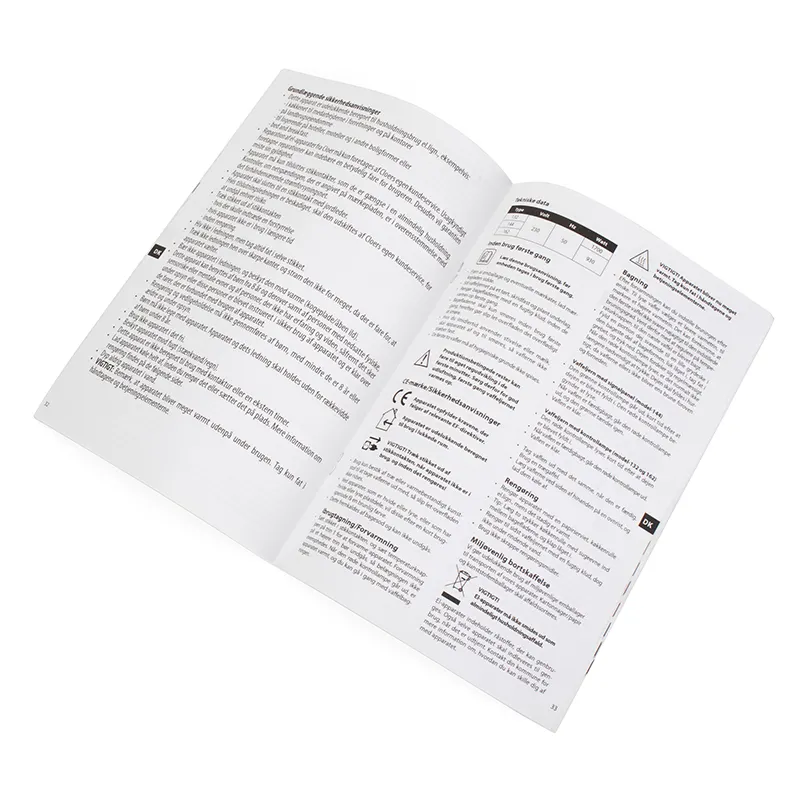 Custom folded Flyer Leaflet User Manual Products Catalog Commodity Full Color Instruction Book