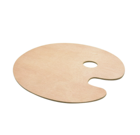 Оптовая продажа, овальная масляная краска, эллипс, Палетка для рисования, школьные художественные принадлежности, Палетка для рисования из натурального дерева