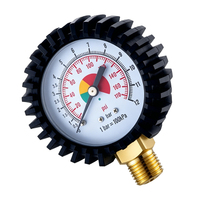 ZX 13-5 Manomètre économique pour pneus, cadran de 60 mm, 0-18 bars, avec étui de protection en caoutchouc