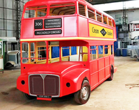 Bus à étages double pour la vente de nourriture à Londres / Bus mobile de restauration de rue