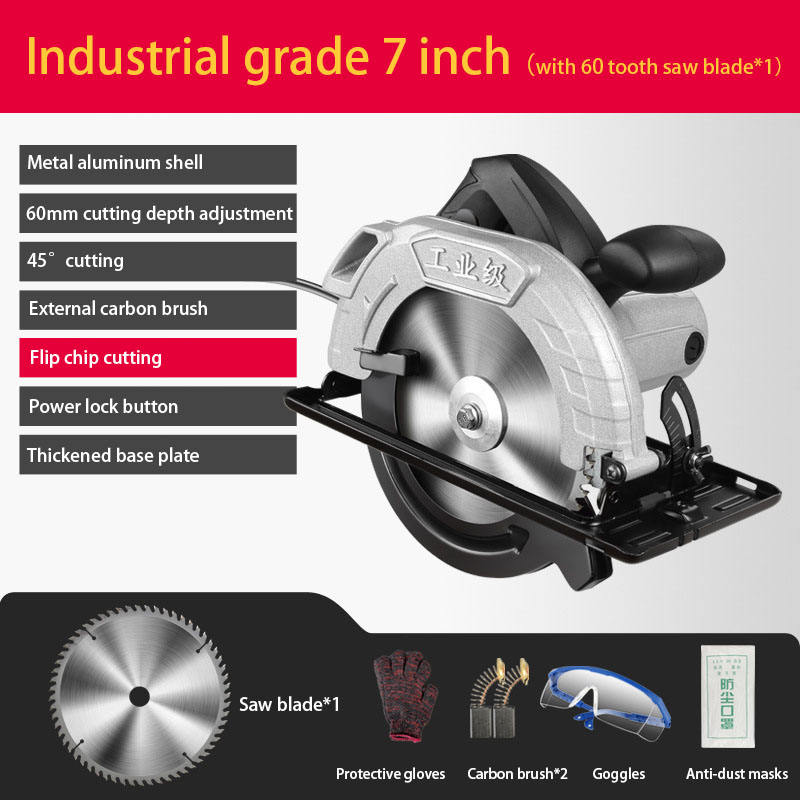 7 pouces/1450 W avec lames de scie