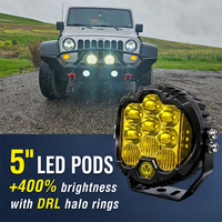 Phare LED tout-terrain de 5 pouces, étanche IP68, conception anti-buée, lumière essentielle pour la modification 4x4