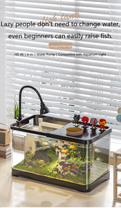 Nieuw transparant plastic bureau-<span class=keywords><strong>aquarium</strong></span> voor luie mensen, klein tot middelgroot ecologisch landschap <span class=keywords><strong>aquarium</strong></span> voor de woonkamer - Product Image 2