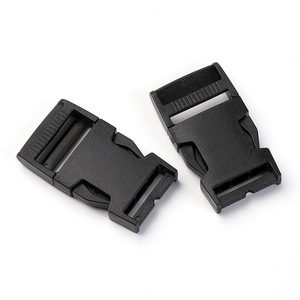 หัวเข็มขัดพลาสติกแบบ D-Ring ขนาด 20 มม. สีดำ ปรับได้ สำหรับกระเป๋าเป้สะพายหลังและอุปกรณ์เสริม - Product Image 1