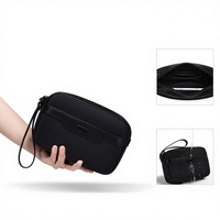 Pochette d'affaires tendance pour homme OEM, grande capacité, sac à téléphone, portefeuille, sac à main décontracté haut de gamme, fermeture éclair en nylon, polyester