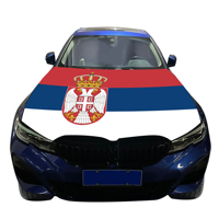 En gros 120x150cm Serbie capot de voiture couvre drapeau abordable résistant à l'usure et Durable capot de moteur de voiture couverture