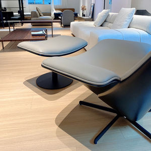 Noordse lederen stoel, lichte luxe, hoogwaardige fauteuil, trendy moderne stijl, woonkamer, zacht lederen hotelstoel - Product Image 6