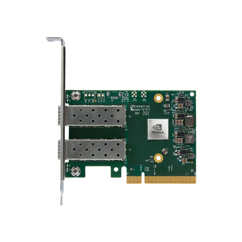 Mellanox MCX631102AN-ADAT การ์ดเครือข่ายอินฟินิบันด์ConnectX-6 อินเทอร์เฟซPCIE IB VPIพอร์ตคู่ 25GbEอะแดปเตอร์LAN NIC