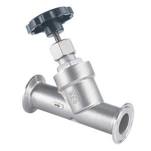Angle Valve 304 Stainless Steel Tri Clamp 1 In Steam High Temp PTFE <b>Seal</b> Manual Operation - Product Image 1